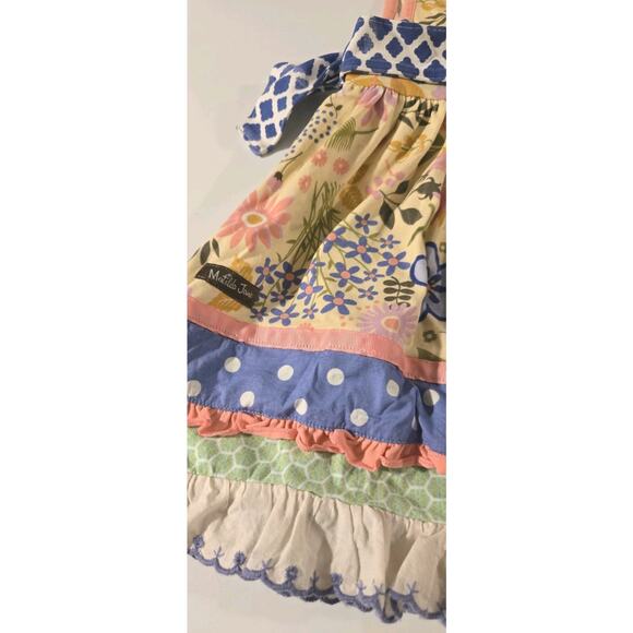 Matilda Jane‎ 4 Girls Yellow Sleeveless Floral Flower Wrap Dress - Picture 4 of 5